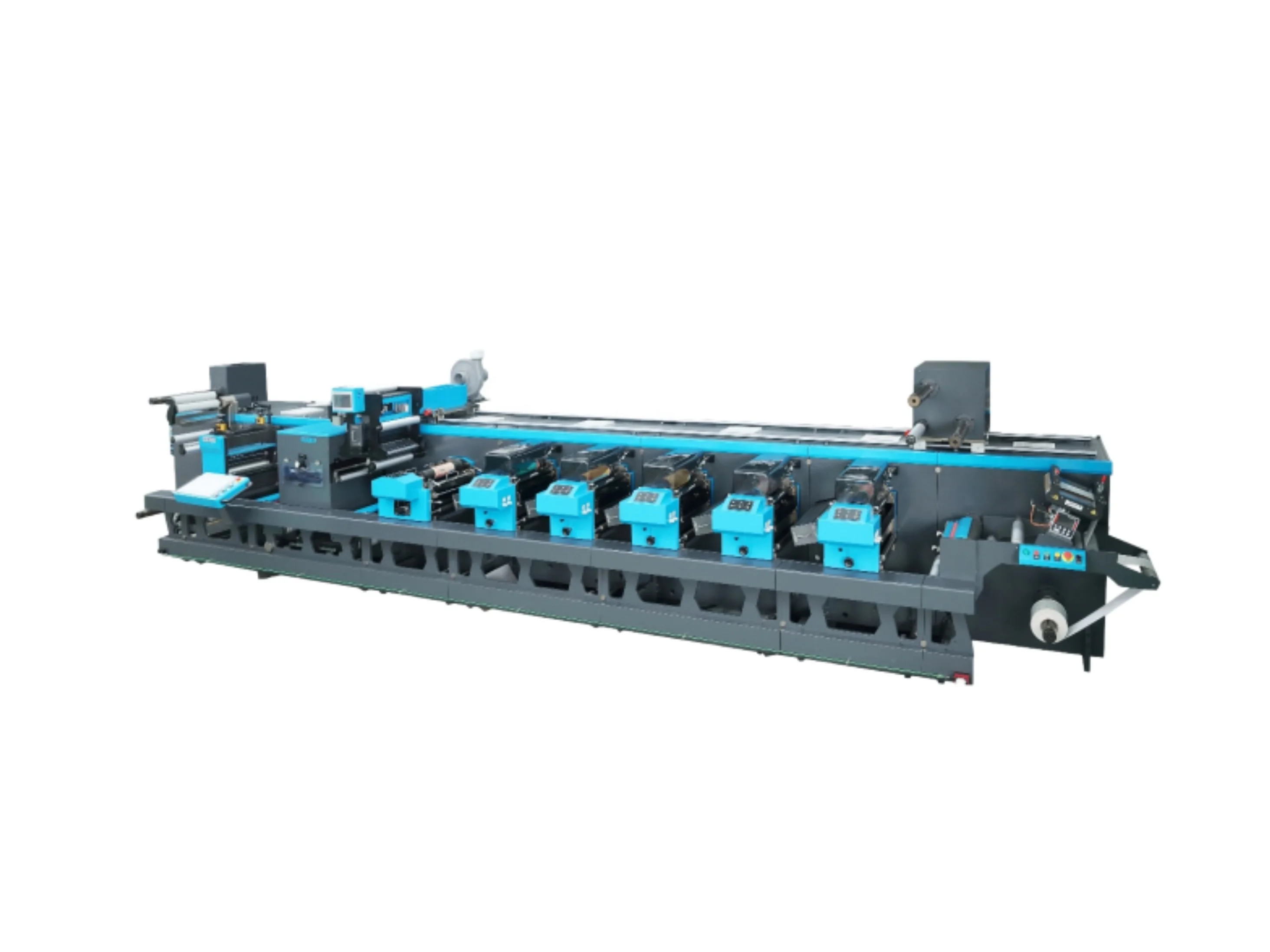 HONTEC/DIGIFINI RDA-350-6C Multi function  flexographic printing machine with rotary die cutter and embossing