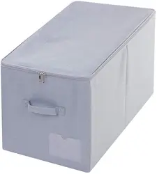 Large Quilts Comforters Blankets Duvets Storage Containers with Lid, Dust Proof Storage Organizer Box for Seasonal Beddings