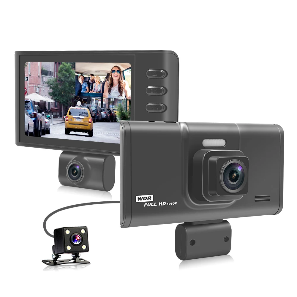 
Vanci 3 Lens 3.0' Car Video Camera 170 Degree G-sensor Motion Detection Dashcam Recorder 