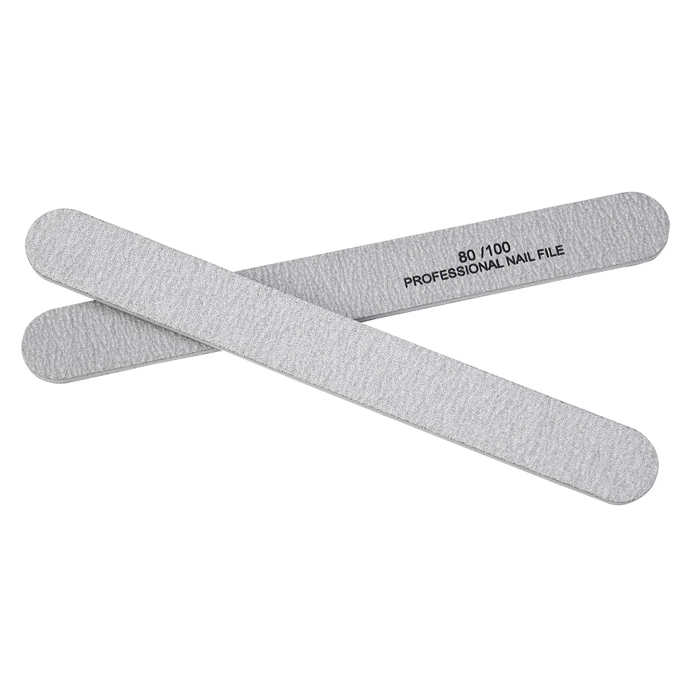 OEM Custom Double-side Nail File 80/100 Sandpaper Plastic Nail File for Manicure