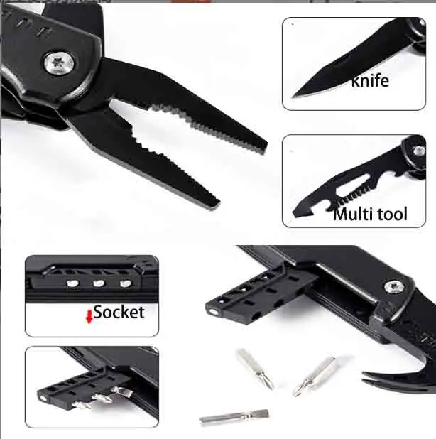 Innovative Products 2023 Camping Gadgets Outdoor Car Safety Hammer Multi-purpose Tool Pliers