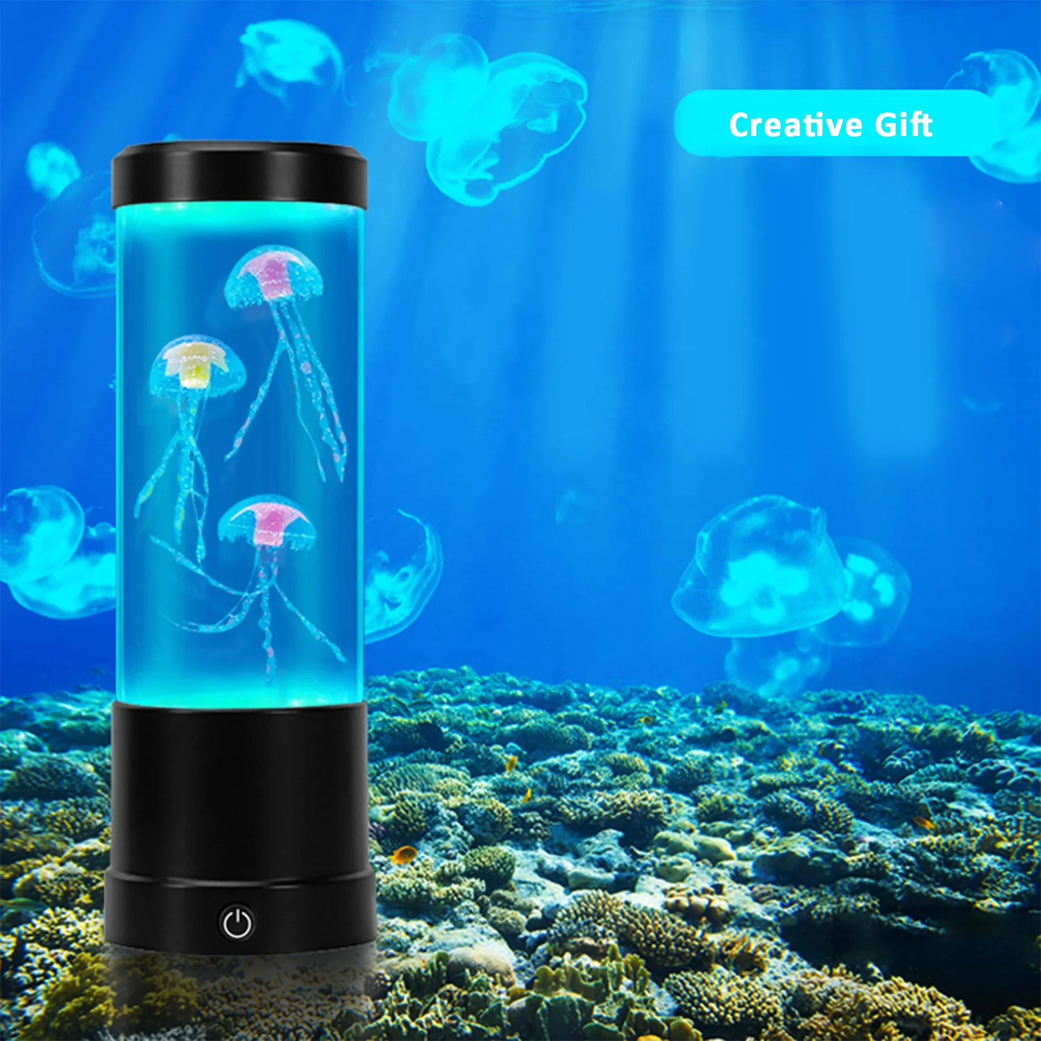 Factory wholesale home bedroom decoration straight shape 10' jellyfish  LAVA aquarium lamp