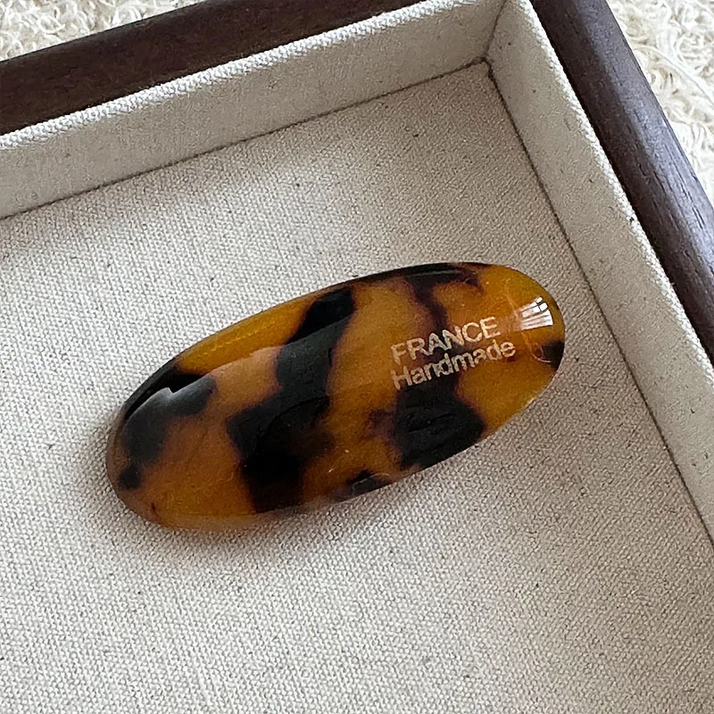 YANYE Vintage Oval Acetate Gold Label Side Acrylic Resin Alligator Hair Accessories Hairpin Hair Clip For Women