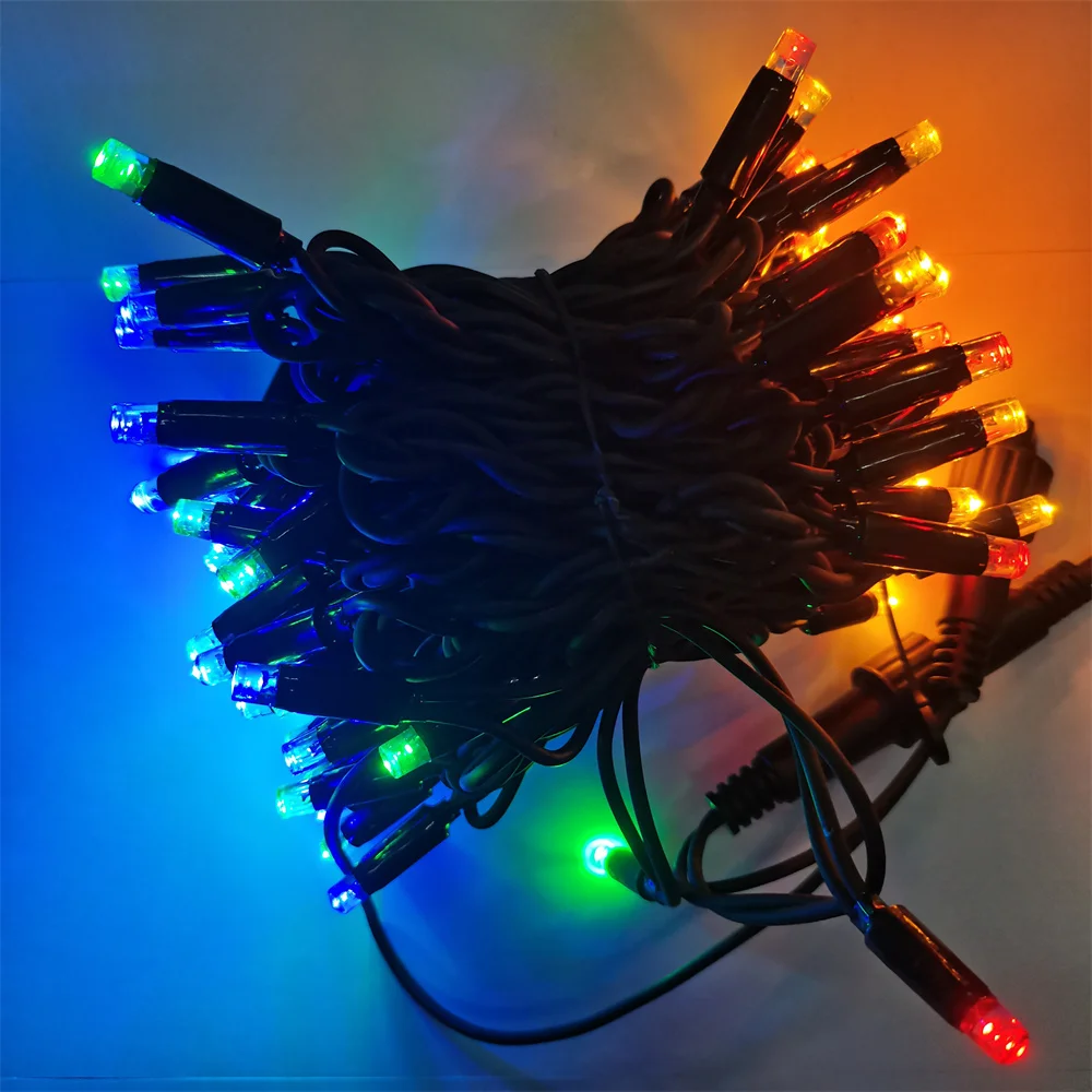 Outdoor Rubber Cable 10m 100leds Decoration Lighting Christmas String Light With EU plug