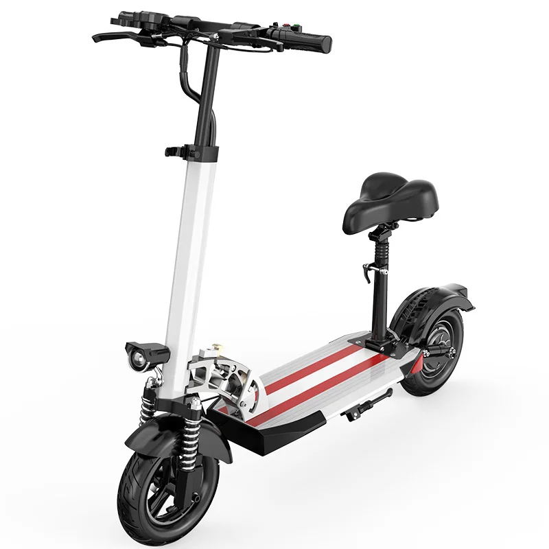 10inch  48v 500w 16AH off road two wheel folding electric scooter