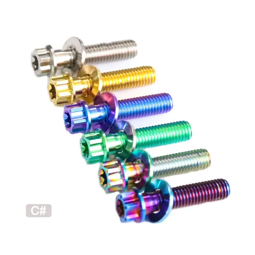 Customized Grade5 colorful m8 Vespa150 /Vespa Sprint Piaggio Vespa GTS30 motorcycle titanium front rear wheel lug hub bolt