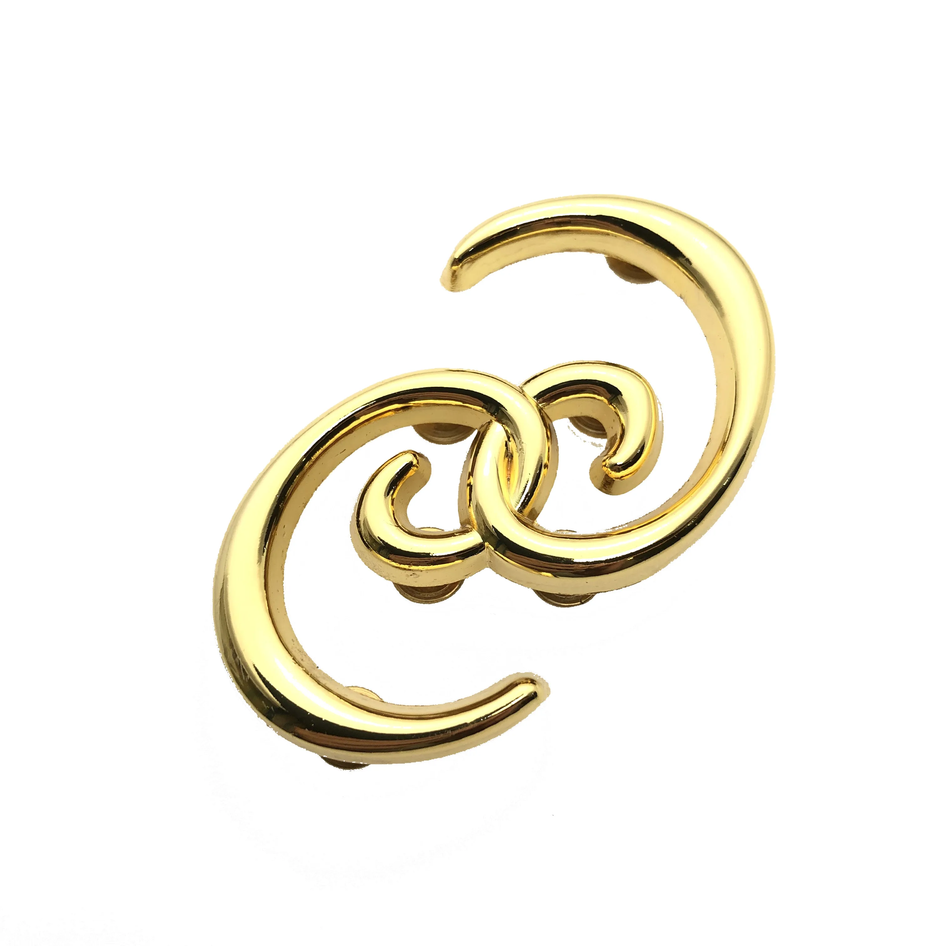 High quality metal logo tag, personal custom metal logo plate with screws for handbags