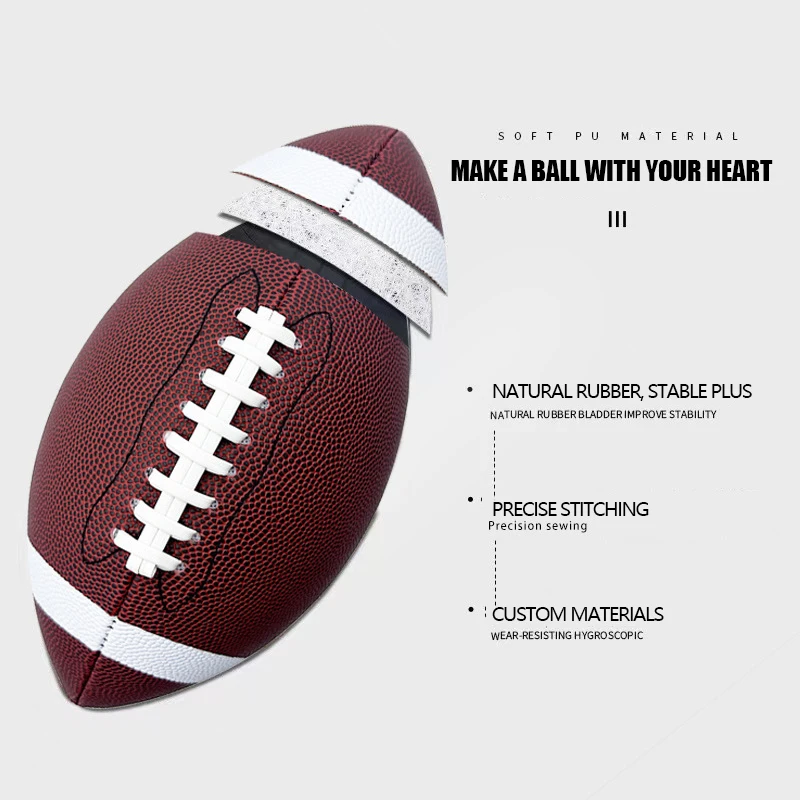 Custom color american soccer machine sewing rugby training  rugby
