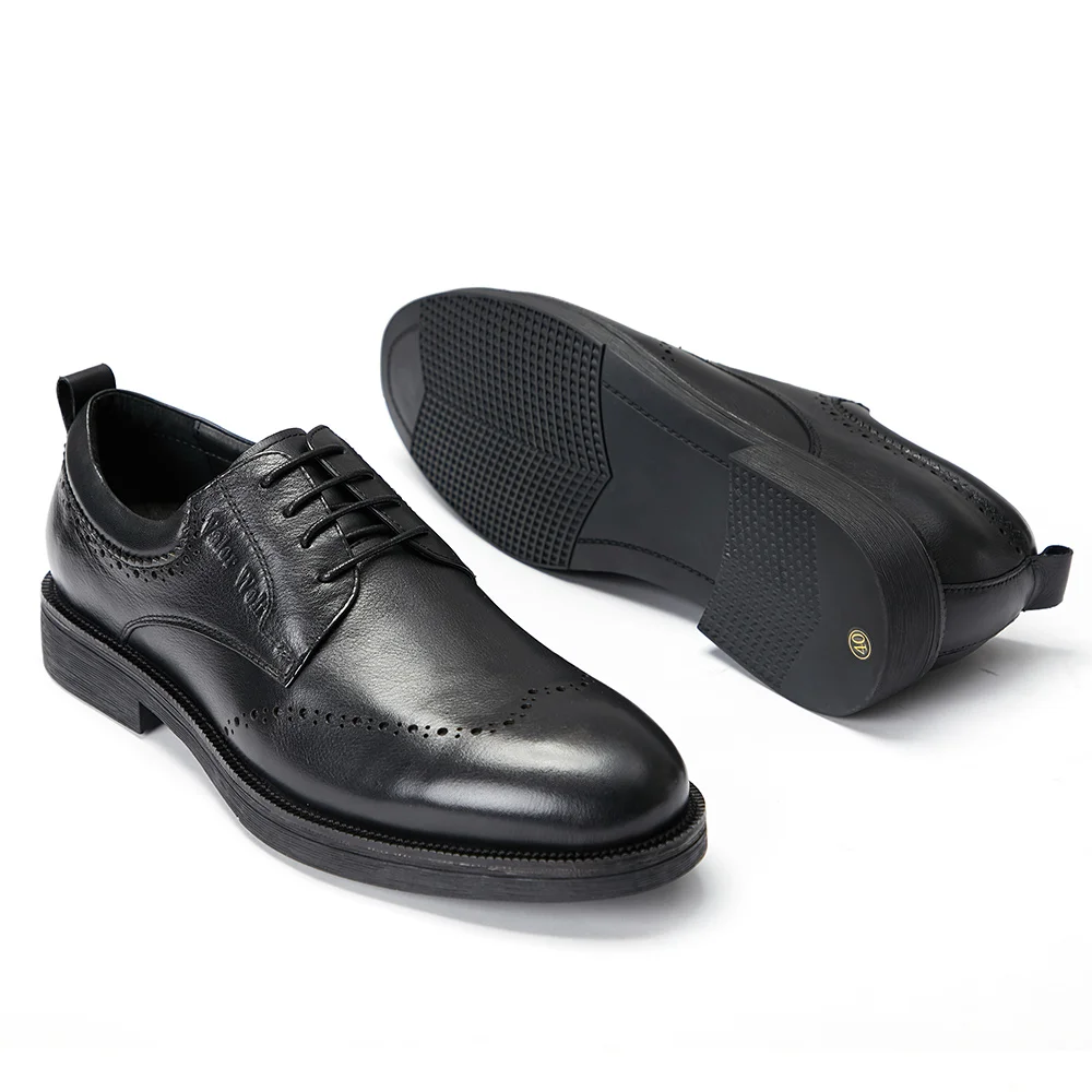 
Fancy Europe Pantalon Homme Wedding Oxford Dress Shoes Men Pure Genuine Leather Black 
