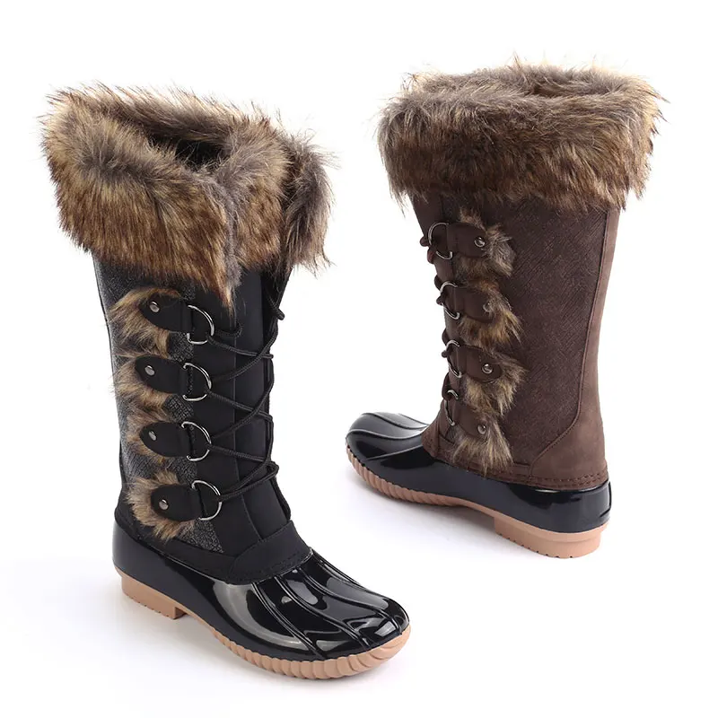 Wholesale Plus Size Thermal Outdoor Winter Plush Boots Women Shoes