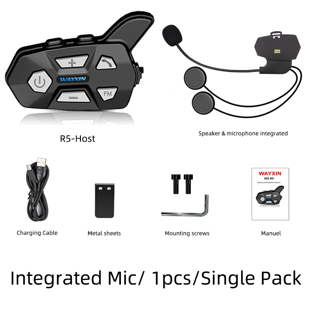Motorcycle wireless earphone Long range 1200m Support GPS/waterproof/hands-free/music/microphone intercom Wireless headphones