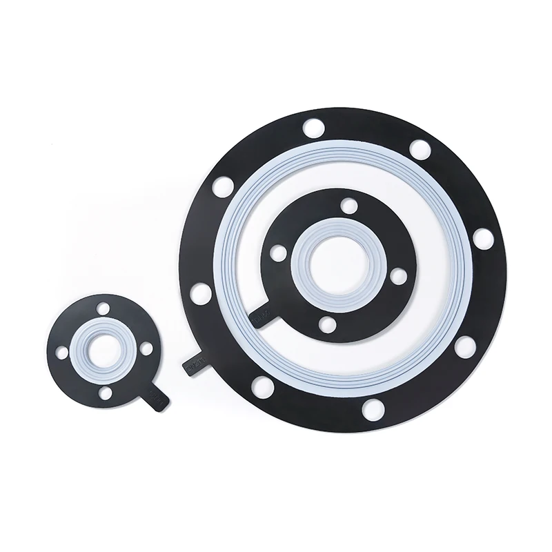 DN32 teflon ptfe coating full face flange gasket DIN standard PN10/ PN16 CLEAN PVC/HP-PVC flange gasket