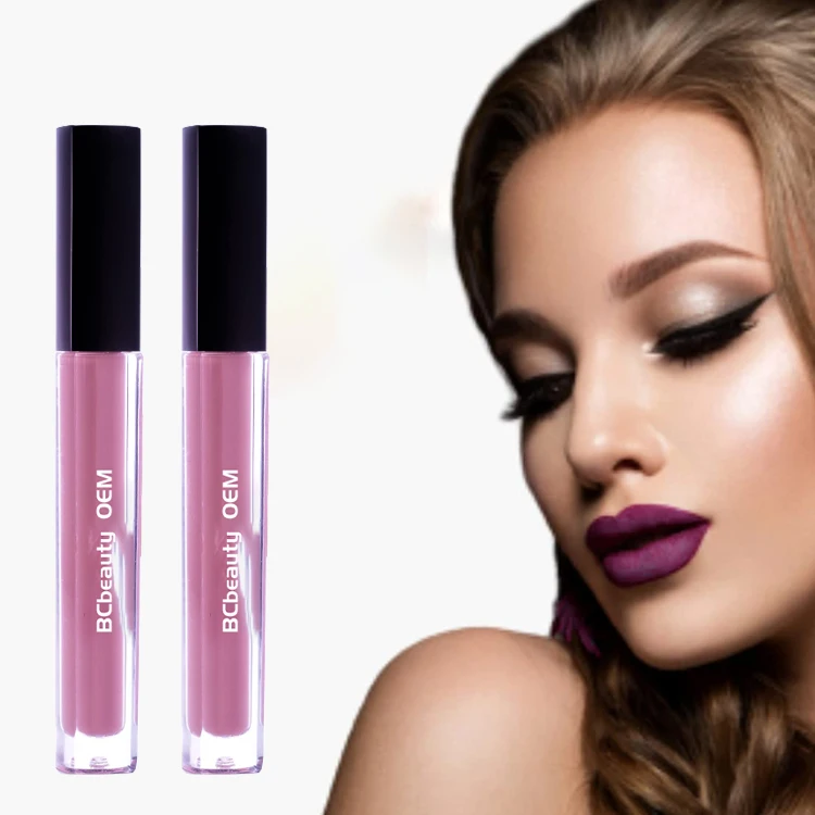 OEM ODM Vegan Organic Matte Liquid Velvety Highly Pigmented Long Lasting Waterproof Red Pink 2021 China Lipstick