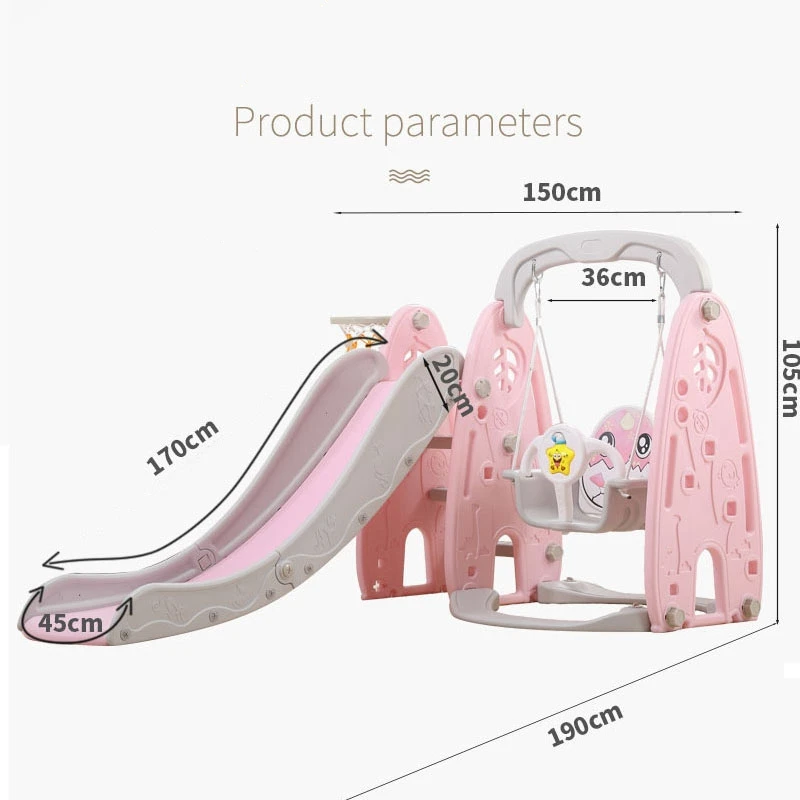 New Styles Dinosaur Baby Toys Safety Playground Children Indoor Children Plastic Swing Slide Toys
