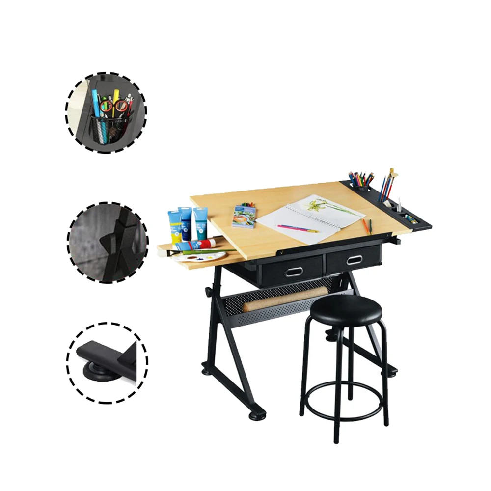 High quality office modern student drawing table for study student table