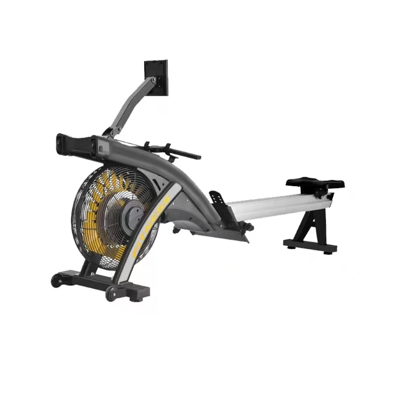 High Quality Commercial  Rowers  Gym Fitness Equipment Air Rower Machine With LCD Monitor Foldable Air Rower