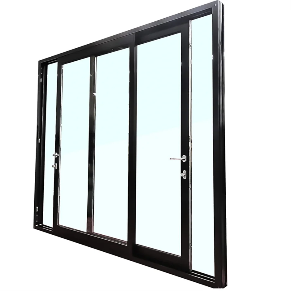 Factory Wholesale Modern Aluminum Interior Noiseless Bathroom French Sliding Glass Door