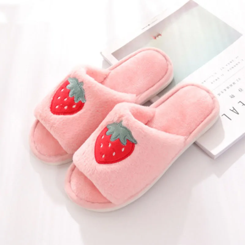 New Hot Style Female Home Popular Fruit slippers Cute Cartoon Indoor Non-slip slippers Home Cotton slippers