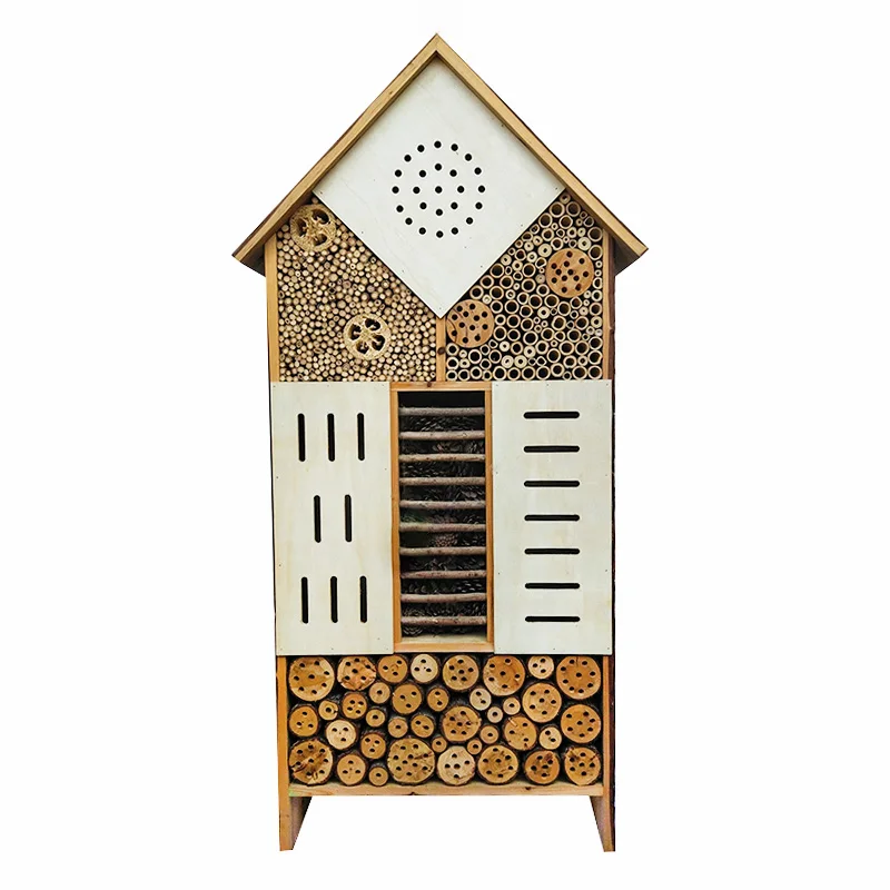 2021NEW Functional Garden Wooden Bee Insect House/Insect Hotel craft gift product bird house nest aviary insect nest