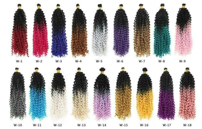 
14 Inch 5 Packs Ombre Brown Water Wave Crochet Braids for Passion Twist Crochet Hair Passion Twist Braiding Hair Extensions 