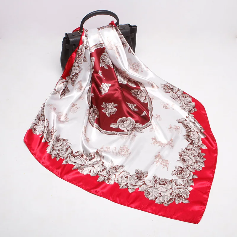  Custom Luxury Printing Private Label Pure Silk Shawl Famous Brand Vintage