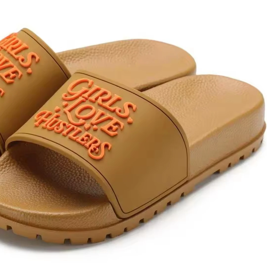 Custom embossed logo mens big size 16 anti-slippery beach thick platform ladies slides sublimation customizable slippers 2024