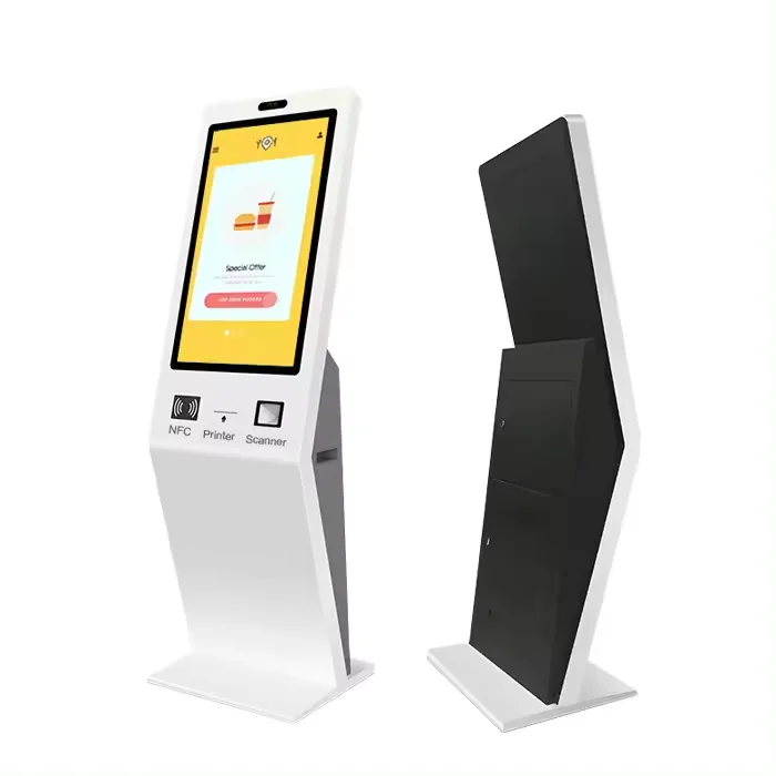 21.5,32,43 inch self service kiosk self ordering kiosk online payment interactive touch screen kiosk with pos system