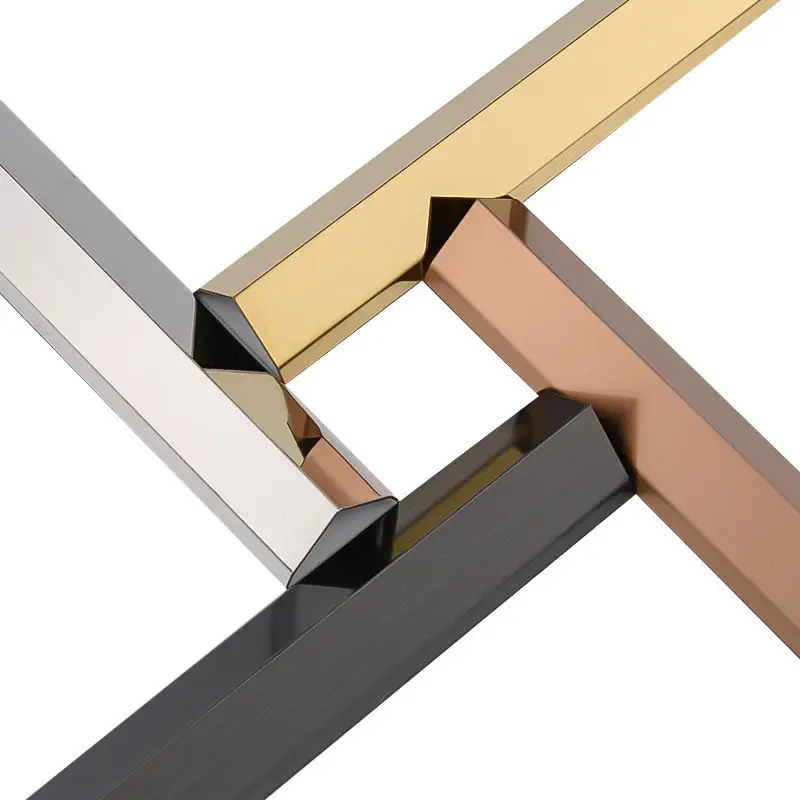 TZL Metal Tile Trimming Stainless Steel Decorative Profile Metal Wall Strip