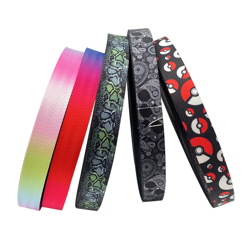 Горячая Распродажа, цветная полиэфирная лента, пользовательская теплопередача, печатный ленточный ремень для поводка собаки