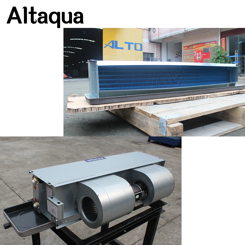 No Moq ducted 4 pipe cooling fan coil unit with plenum