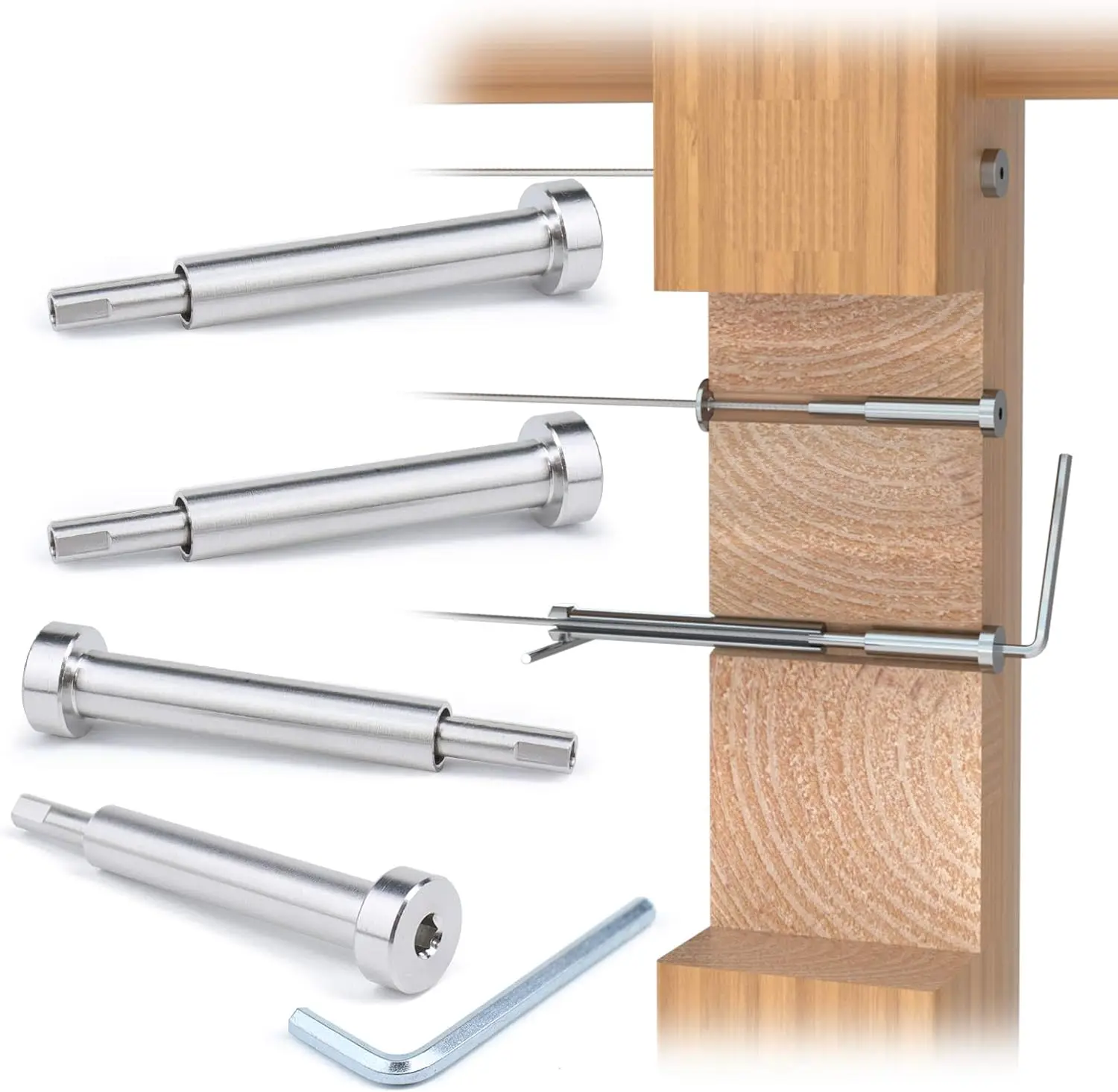 Stainless Steel Plain Finish Swage Stud End Fitting JIS Standard Tensioner Receiver for Cable Railing Railings Cable Fitting