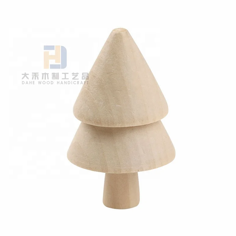 DIY Unfinished Wooden Christmas Tree for Crafts Making Painting Home Decorations Ornaments