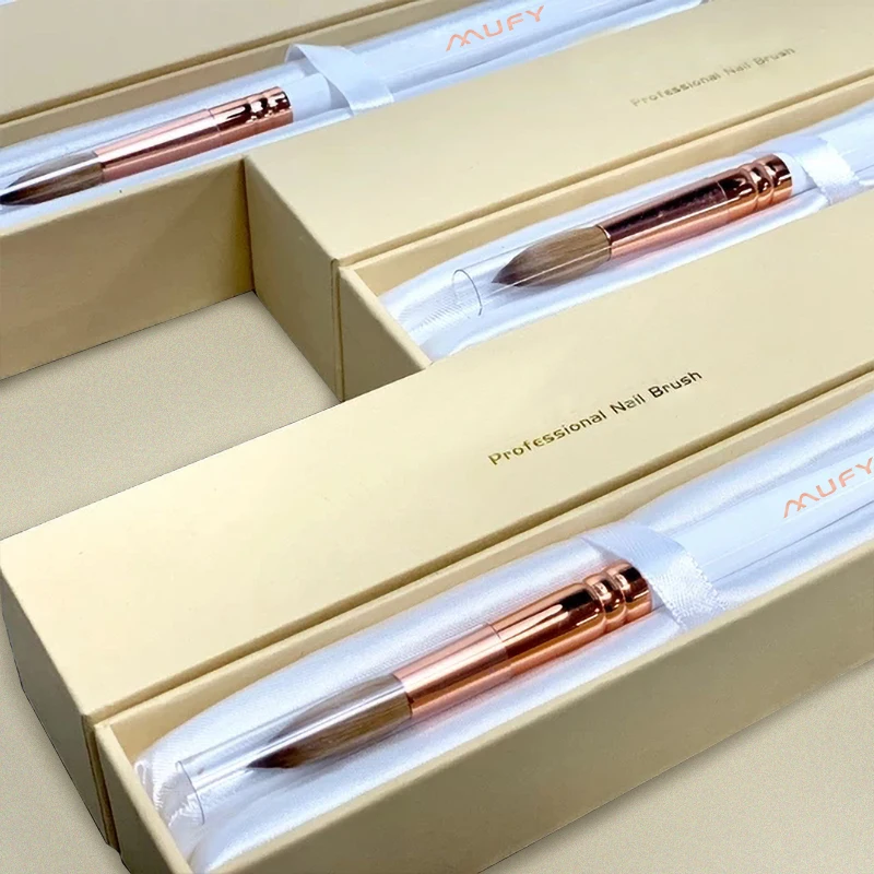 Акриловая щетка с белой деревянной ручкой от производителя лучшего качества оптовая продажа кисть Kolinsky соболиной для дизайна