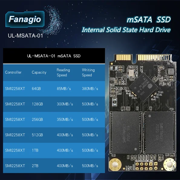 2.5 inch 256GB  MSATA SSD  Solid State Drive SS TLC internal Hard Disk   Writing Speed 400MB/s  Reading Speed 500MB/s