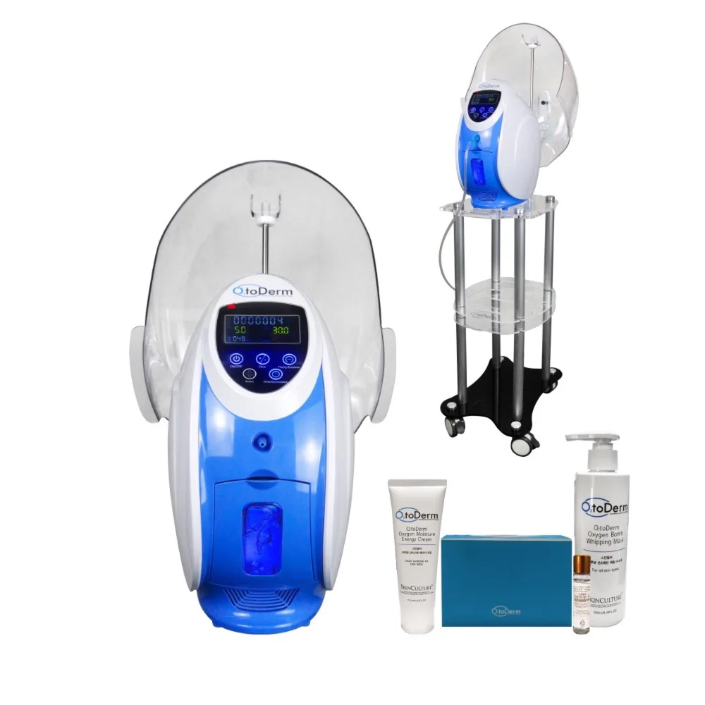 Best seller Blue 5L O2 Derm Oxygen Therapy O2toDerm Dome Facial Mask Facial Machine