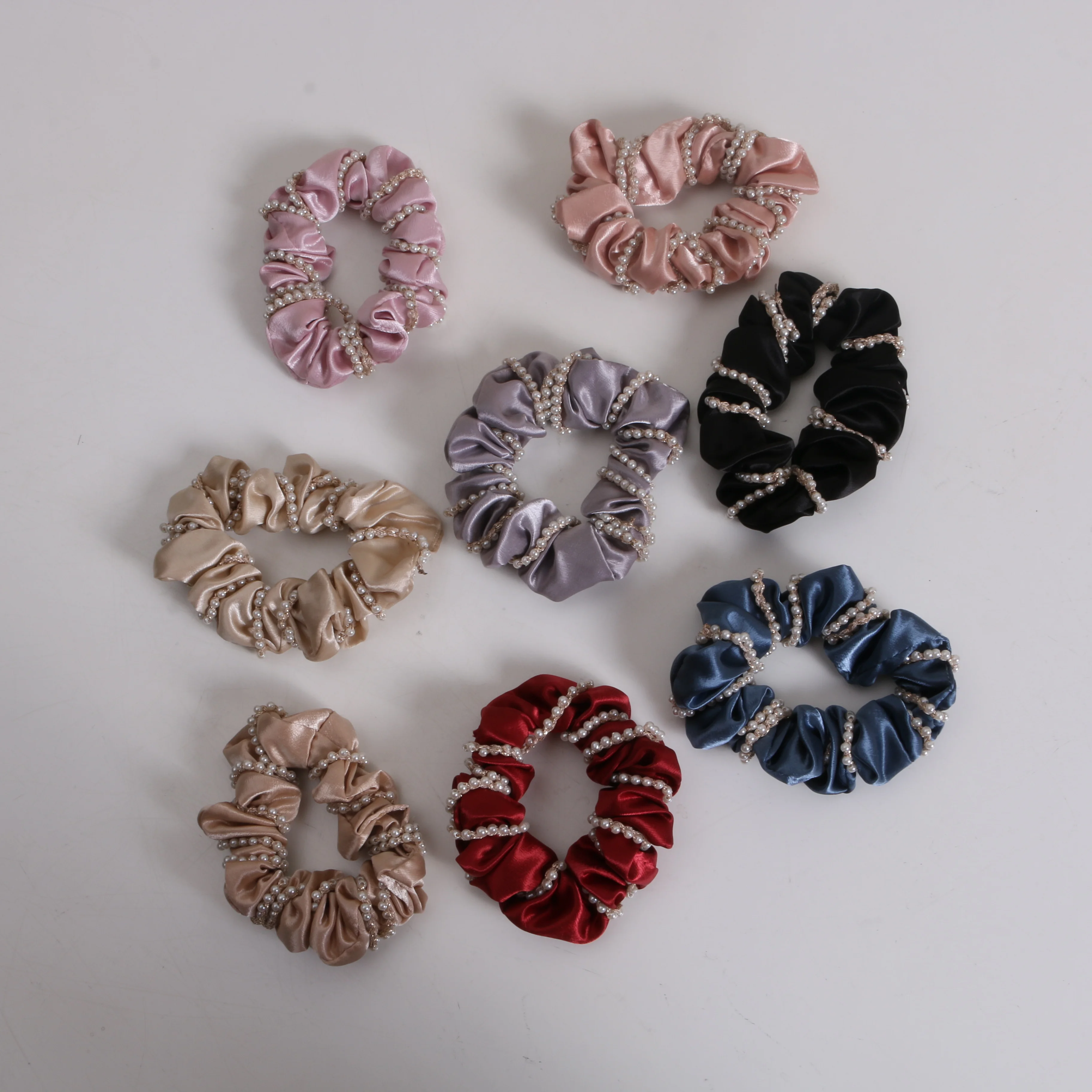 Net red pearl around cloth ring dual-purpose temperament girl head rope Korean version hair accessories elastic hair band