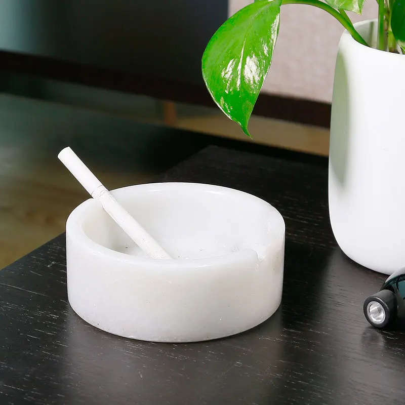 Wholesale Modern Design Marble Porcelain Cigarette Ashtray Ash Tray Round Shape Ash Holder For Home and Hotel