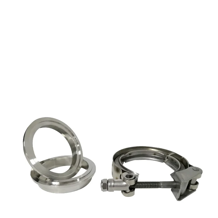 Stainless Steel quick release v-band clamp assembly 3 inch/ 76.2mm with male and female Flange kit for Turbo pipe connect