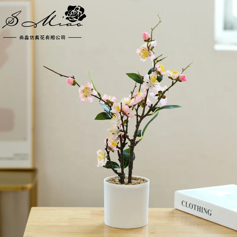 High quality new artificial plum big bonsai home interior decoration