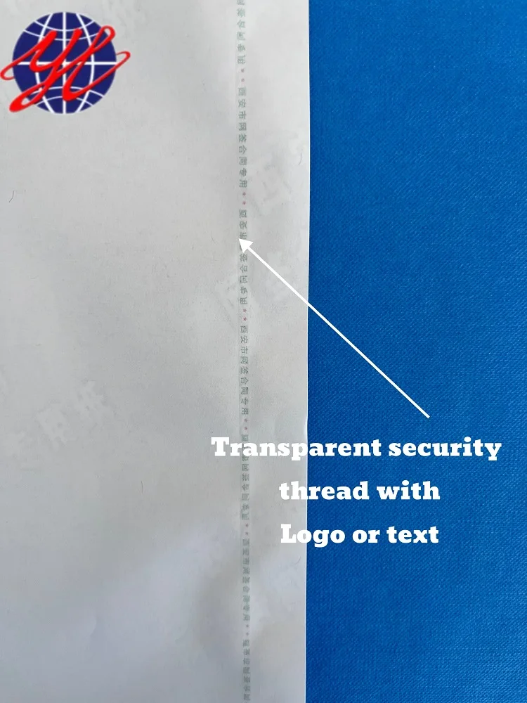 High Quality Product Custom Security Paper with Watermark and Security Thread for Base Paper of Bond Ballot Contract