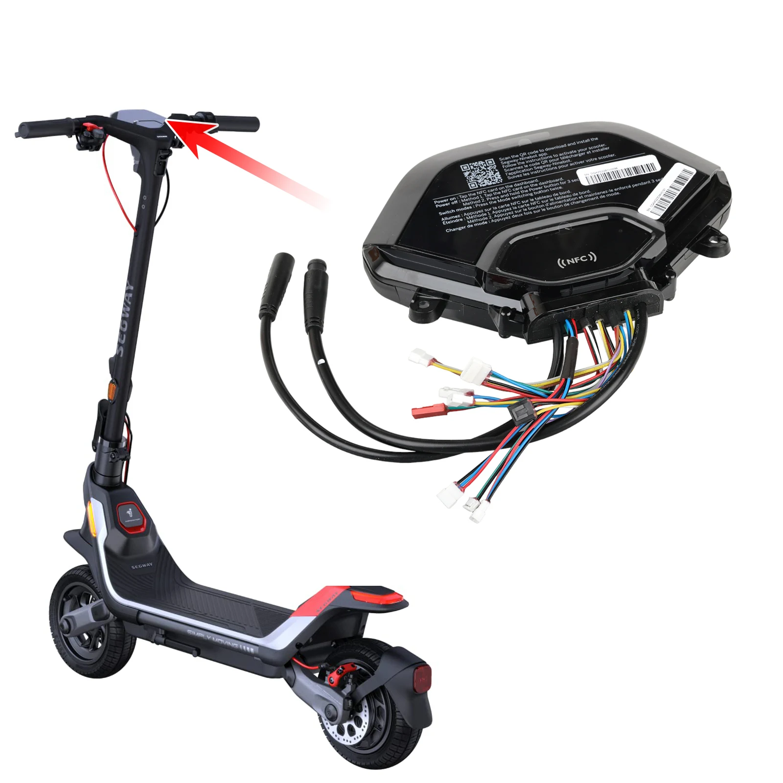 Оригинальный светодиодный экран приборной панели для Ninebot P65 Segway электрический скутер запасные части OEM набор аксессуаров