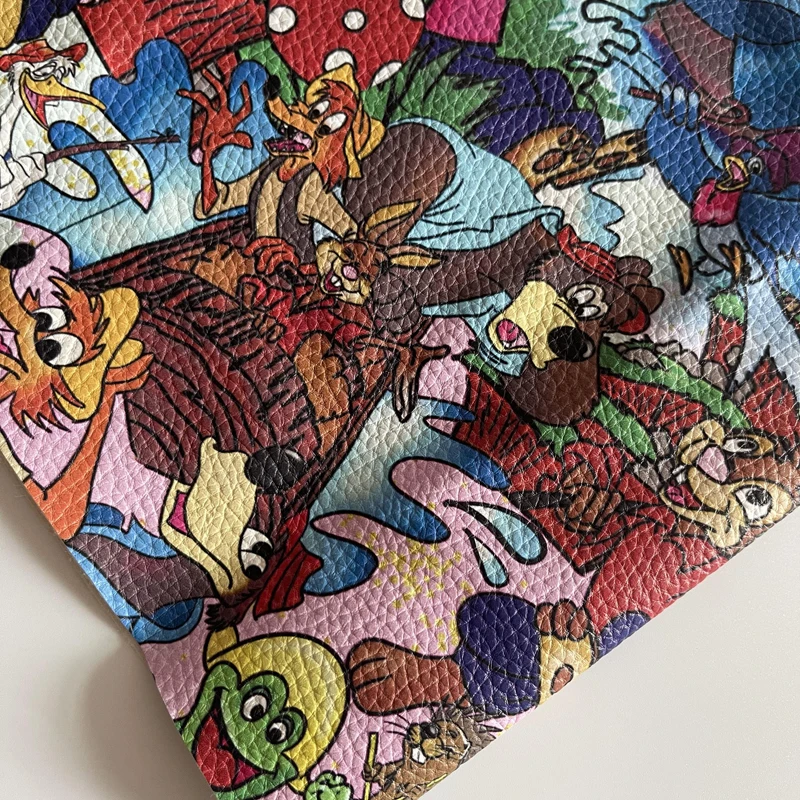 
Manufacture custom digital printed vinyl fabric synthetic faux leather fabric for bows with NO MOQ 