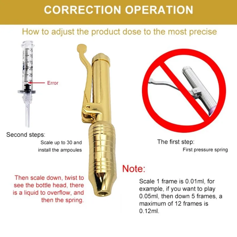 No Needle Mesotherapy Meso Gun Microneedle Therapy System dermal fillers lip injections Hyaluronic Acid Pen