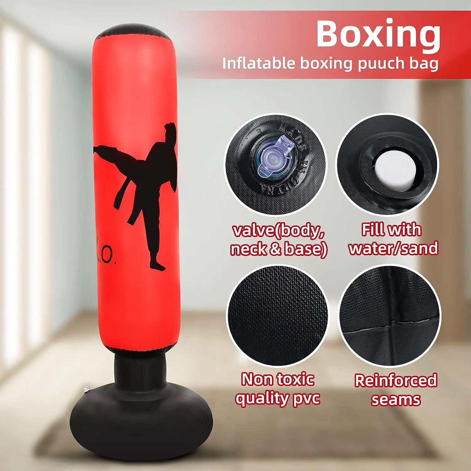 160cm inflatable punching bag boy training punching bag indoor game toys boxing Inflatable Boxing Bop Bag