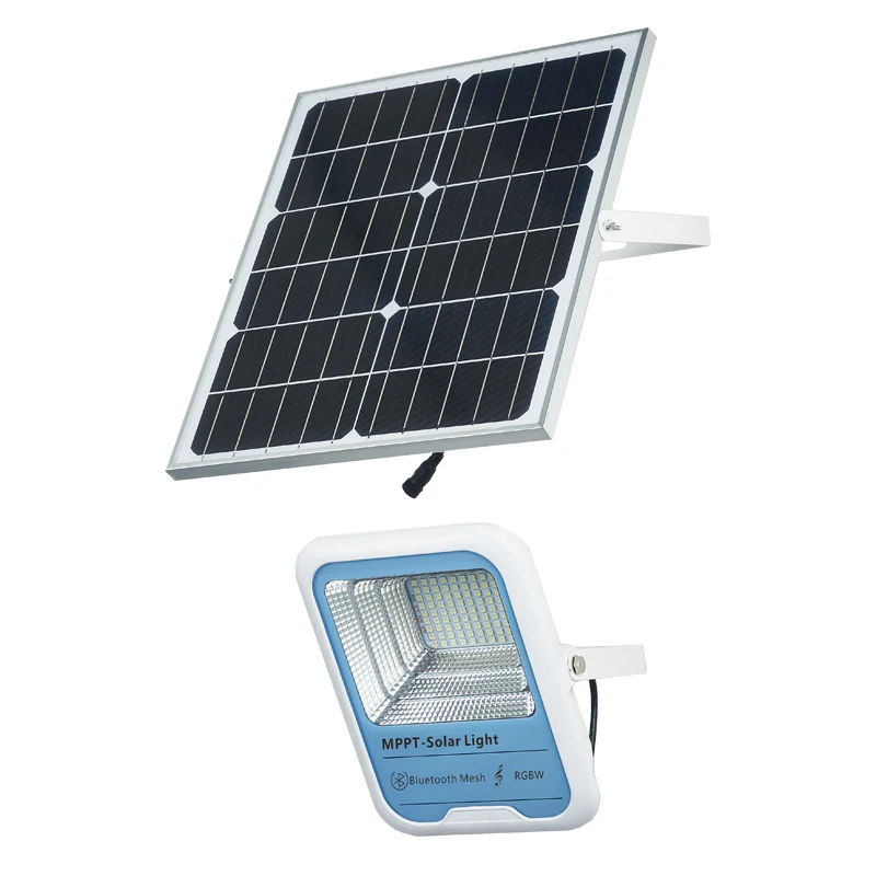 Светодиодный прожектор на солнечной батарее 100 Вт, эквивалент изменению цвета на улице, умные прожекторы RGB Bluetoot От заката до рассвета