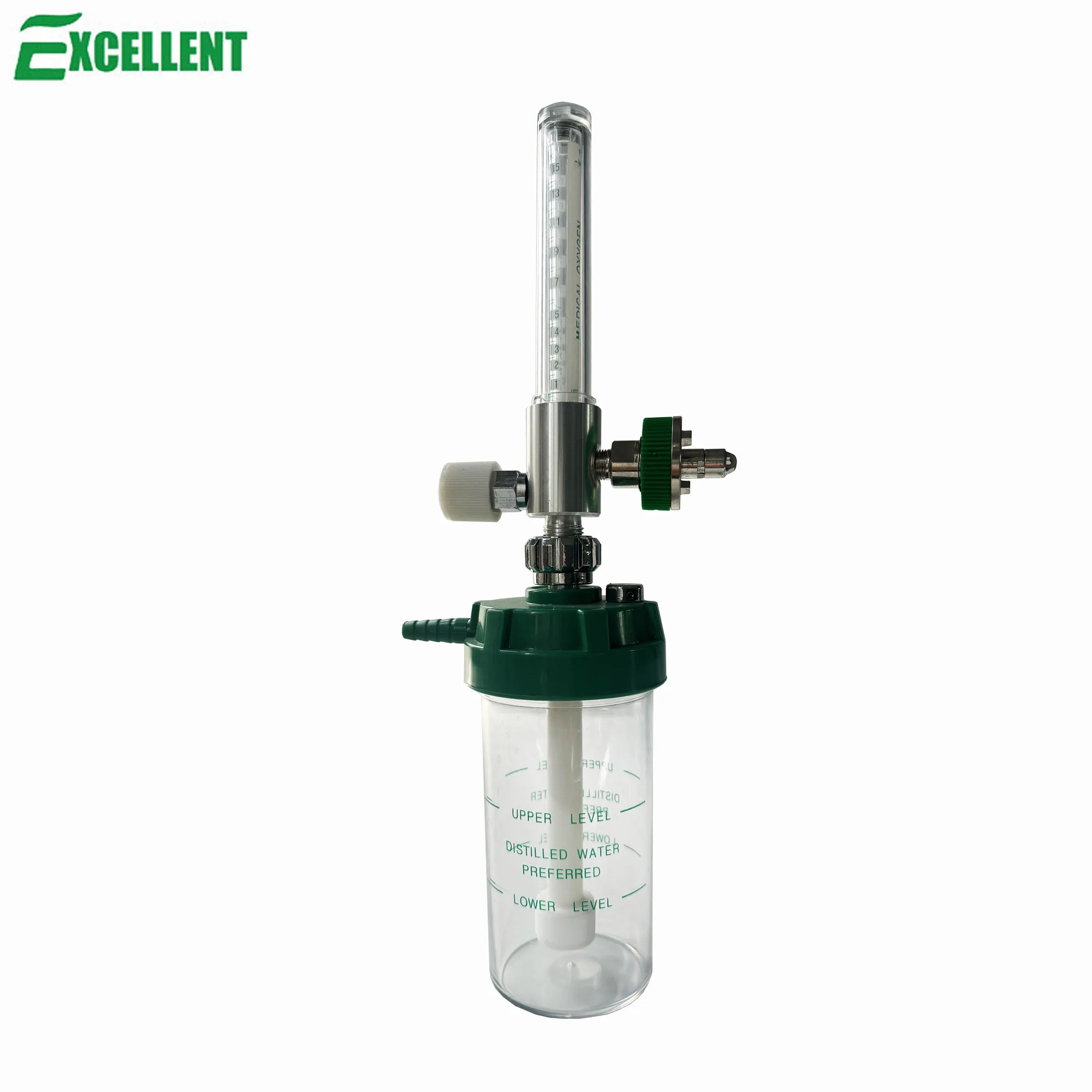 High quality Wall mounted oxygen flow meter with humidifier bottle for hospital bed head unit