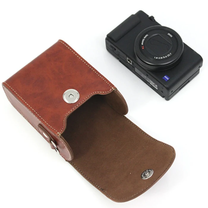 Unisex Shoulder Camera Bag Synthetic Leather Cameras Bag Organizer Men Women Messenger Bags Mirrorless Cameras Storage Pouch