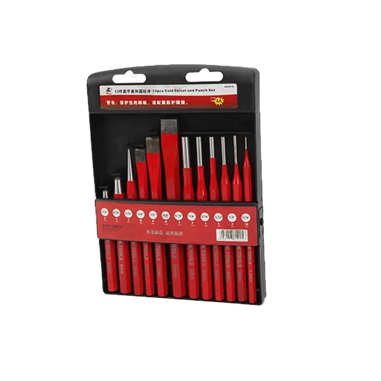 KAFUWELL CR5012 good quality chisel and punch set CRV chisel tool set