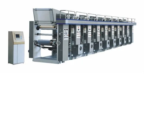 Middle speed plastic film roll Rotogravure Printing Machine