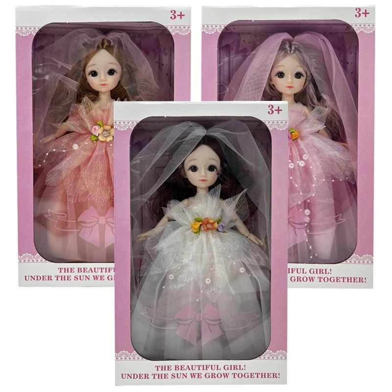 new product ideas 2024 12 inches Fashion bjd wedding dress doll 22 Joint Mermaid princess doll birthday gift sets